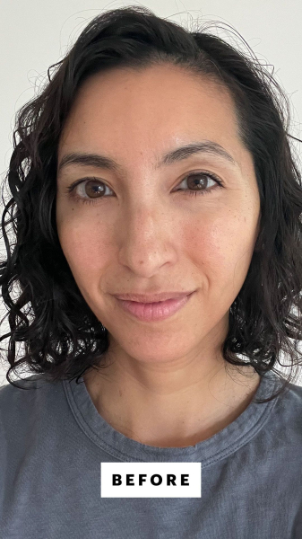 Deanna Pai before applying Chanel Ultra Le Teint Ultrawear Foundation